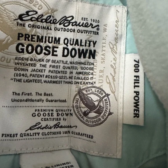 Eddie Bauer Women's Light Mint Green Puffer Vest Size 3x - Picture 4 of 7